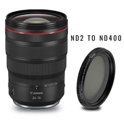 Canon RF 24-70mm f/2.8L IS USM Lens 3680C002 + VND Filter ND2-ND400