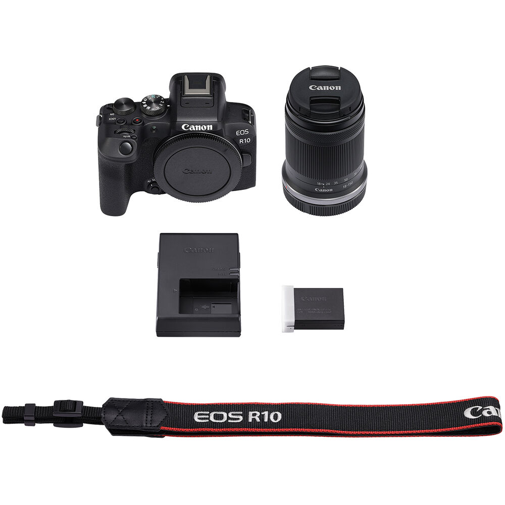 Appareil photo sans miroir Canon EOS R10 avec objectif 18-150 mm 5331C016 - Kit d'accessoires 7 pièces