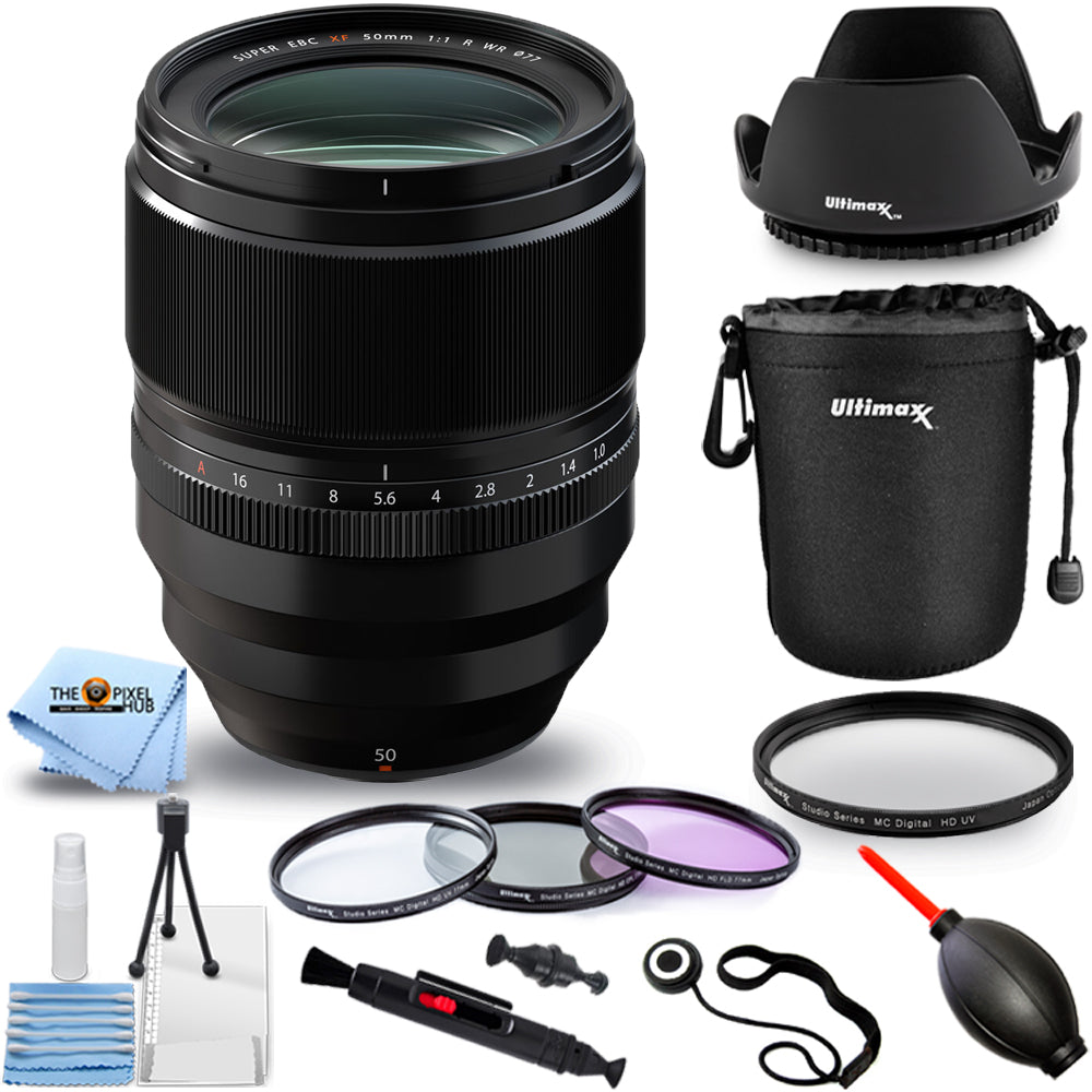 FUJIFILM XF 50mm f/1.0 R WR Lens 16664339 - 10PC Accessory Bundle