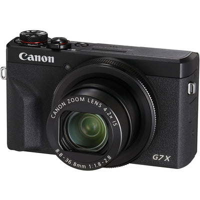 Appareil photo numérique Canon PowerShot G7 X Mark III (noir) + 32 Go + ensemble d'éclairage LED