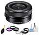 Sony E PZ 16-50mm f/3.5-5.6 OSS Lens SELP1650 + Filter Kit + Cap Keeper Bundle Sony