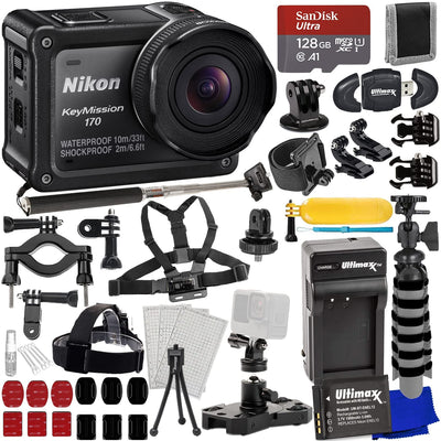 Nikon KeyMission 170 Caméra d'action 4K 26514 - Lot d'accessoires 25 pièces