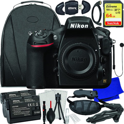 Appareil photo reflex numérique Nikon D810 (boîtier uniquement) 1542 - Ensemble d'accessoires 12 PC 64 Go