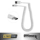 TYPE-C to USB Coiled SYNC Charger Cable Data Lead Charging Connector WHITE NEW Ultimaxx