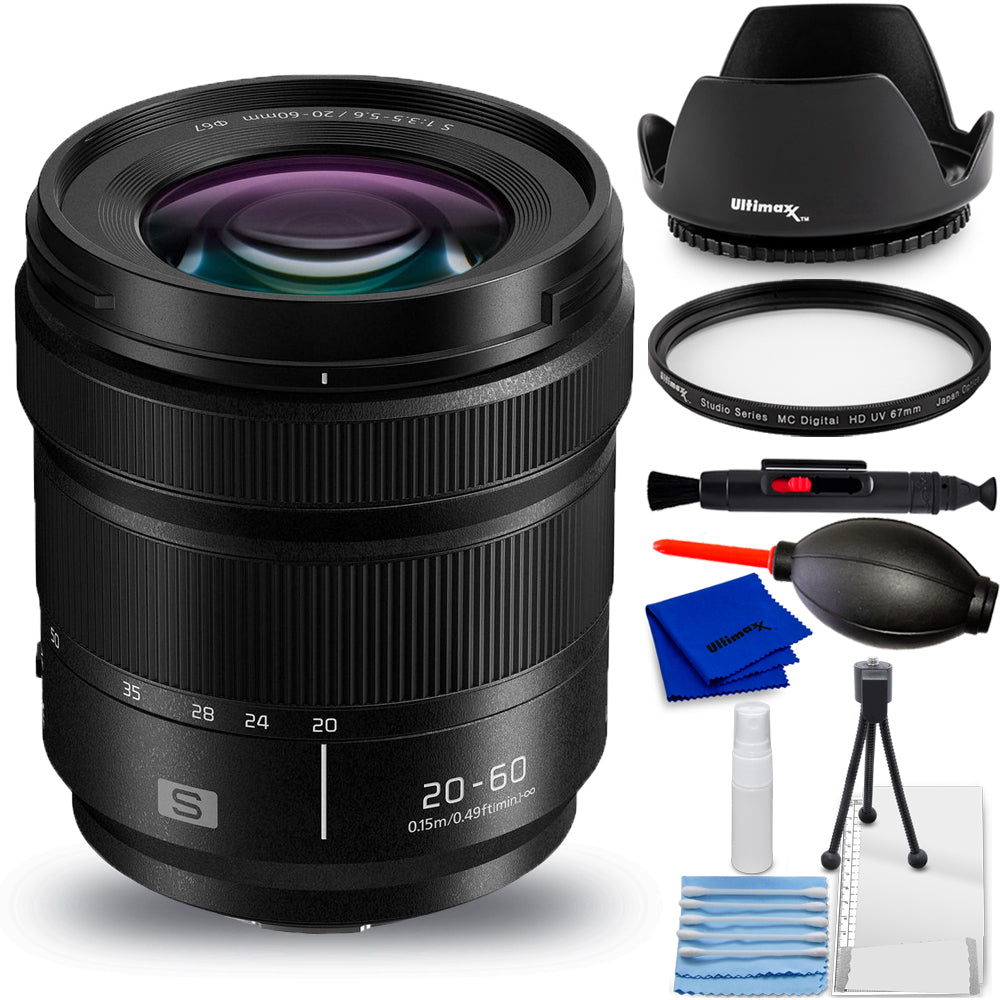 Panasonic Lumix S 20-60mm f/3.5-5.6 Objectif S-R2060 - Ensemble d'accessoires 7PC