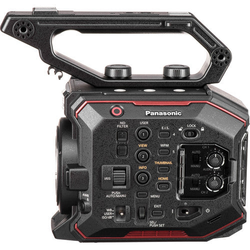 Panasonic AU-EVA1 Caméra de cinéma compacte 5,7K Super 35 mm + 64 Go + kit d'éclairage LED