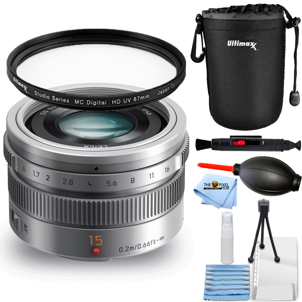 Panasonic LUMIX G Leica DG Summilux 15mm f/1.7 ASPH. Objectif Argent - Offre UV