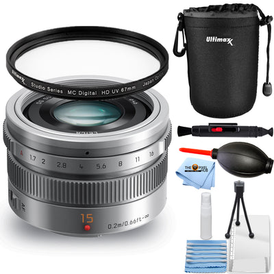 Panasonic LUMIX G Leica DG Summilux 15mm f/1.7 ASPH. Objectif Argent - Offre UV