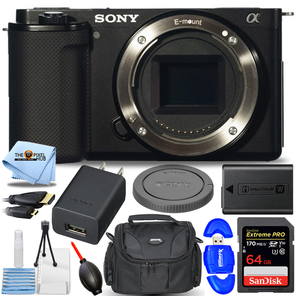 Appareil photo sans miroir Sony ZV-E10 (boîtier uniquement, noir) ILCZV-E10/B Bundle - Kit Box