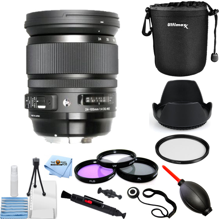 Objectif Sigma 24-105 mm f/4 DG OS HSM Art pour Canon EF 635101 - Kit d'accessoires 10 pièces