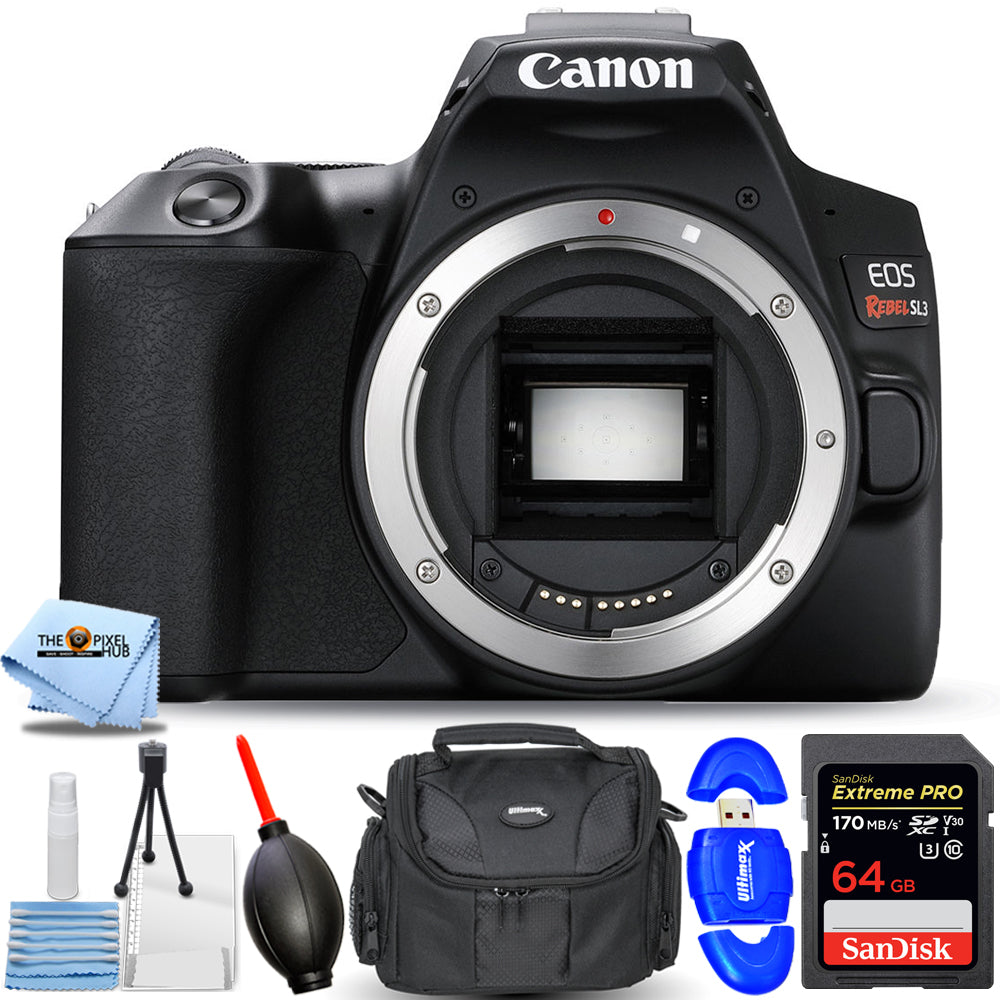 Appareil photo reflex numérique Canon EOS Rebel SL3 (noir, corps uniquement) 3453C001 - Kit d'accessoires 7 pièces