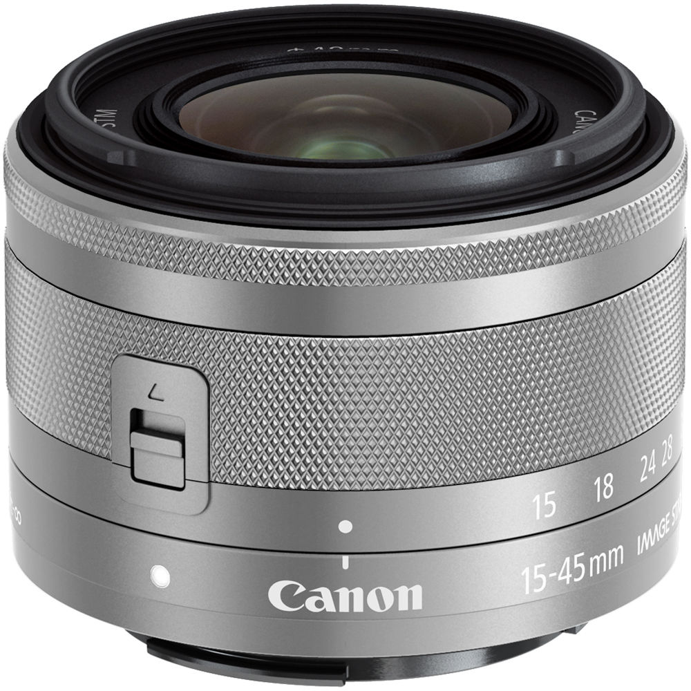 Canon EF-M 15-45mm f/3.5-6.3 IS STM Objectif Argent 0597C002 - Ensemble d'accessoires 12PC