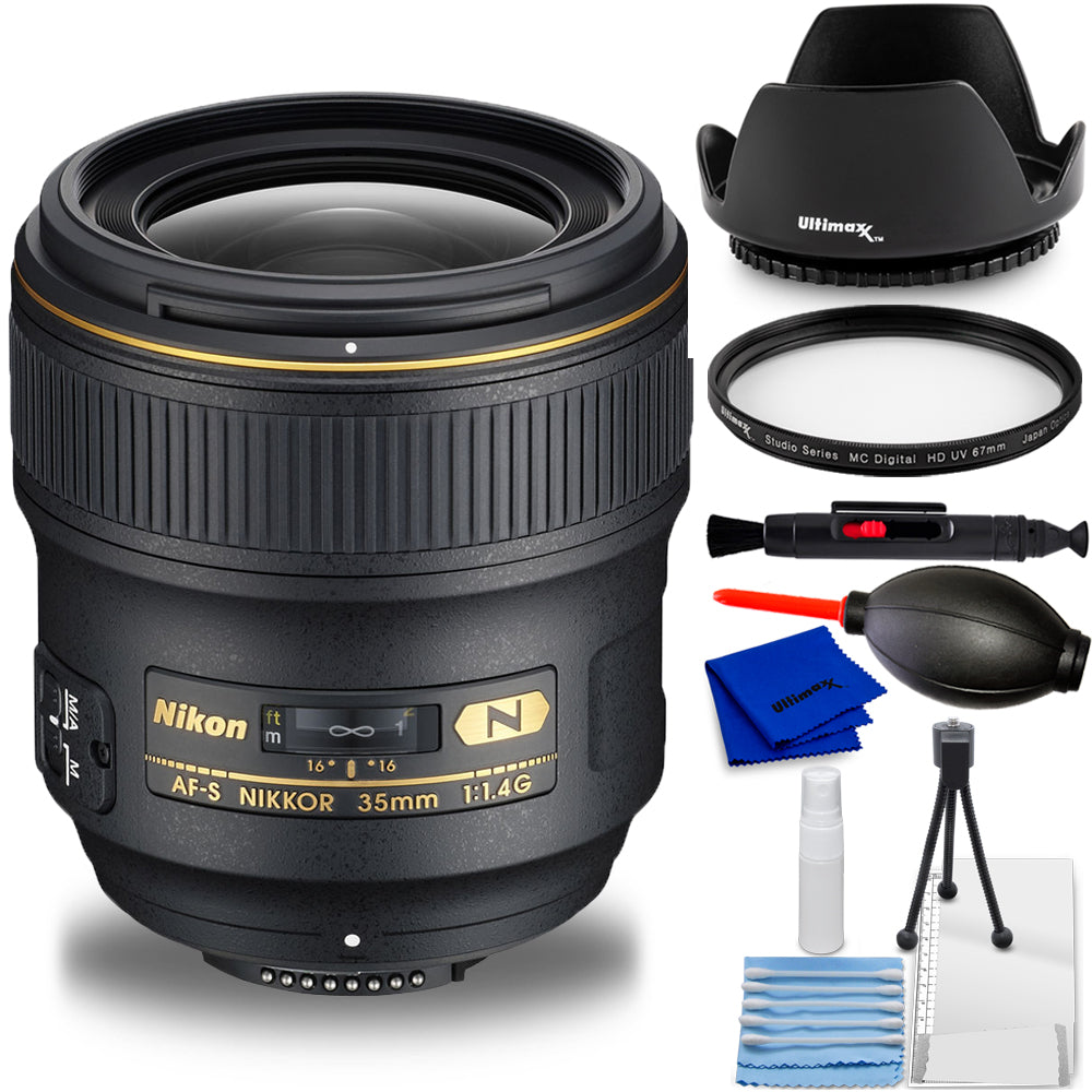 Objectif Nikon AF-S NIKKOR 35 mm f/1.4G 2198 - Ensemble d'accessoires 7 pièces