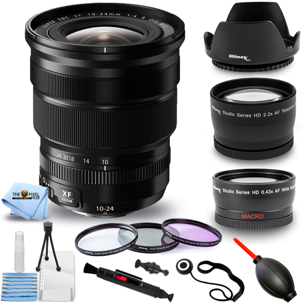 Fujifilm XF 10-24mm f/4 R OIS Lens 16412188 - 10PC Accessory Bundle