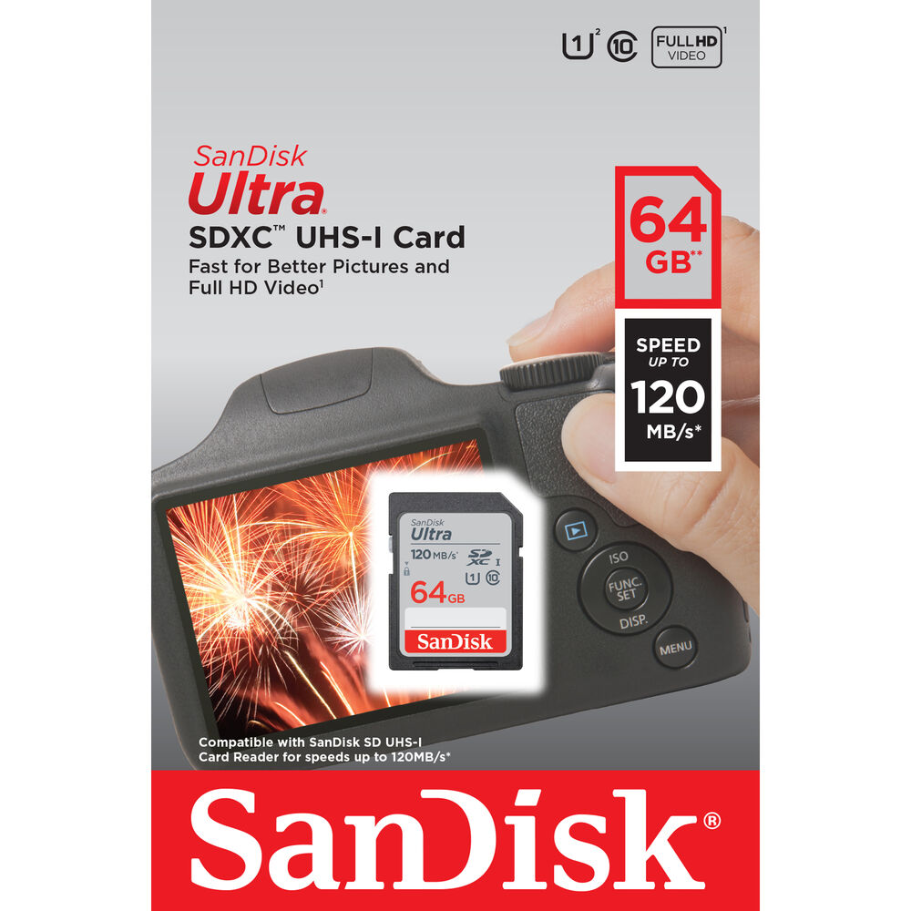 SanDisk 64GB Ultra UHS-I SDXC Memory Card - SDSDUN4-064G-AN6IN