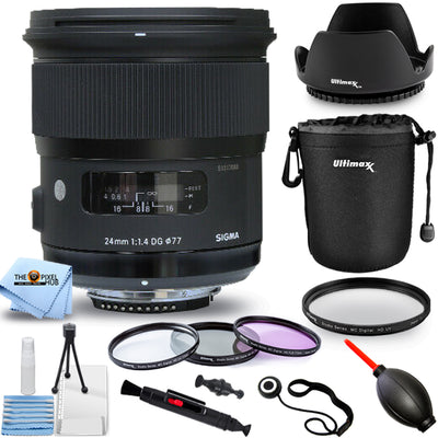 Objectif Sigma 24 mm f/1.4 DG HSM Art pour Nikon F 401306 + kit de filtres