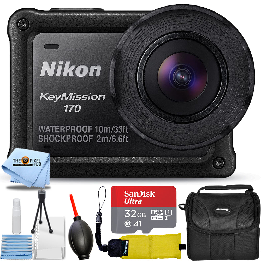 Nikon KeyMission 170 Caméra d'action 4K 26514 + 32 Go + Sac pour gadgets