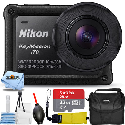 Nikon KeyMission 170 Caméra d'action 4K 26514 + 32 Go + Sac pour gadgets