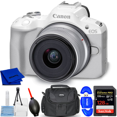 Appareil photo sans miroir Canon EOS R50 avec objectif 18-45 mm (blanc) 5812C012 - Lot de 7 pièces