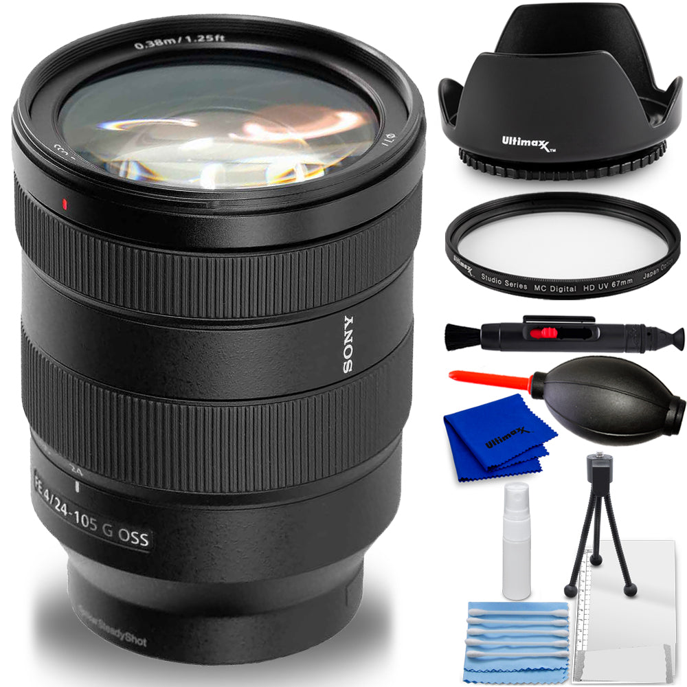 Objectif Sony FE 24-105 mm f/4 G OSS SEL24105G - Ensemble d'accessoires 7 pièces