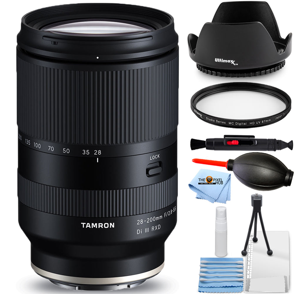 Objectif Tamron 28-200 mm f/2.8-5.6 Di III RXD pour Sony E - Ensemble de filtres UV