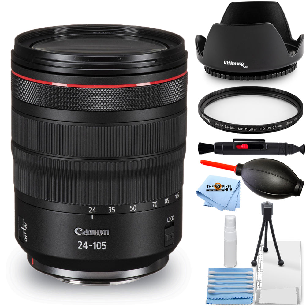 Canon RF 24-105mm f/4L IS USM Lens 2963C002 - 7PC Accessory Bundle