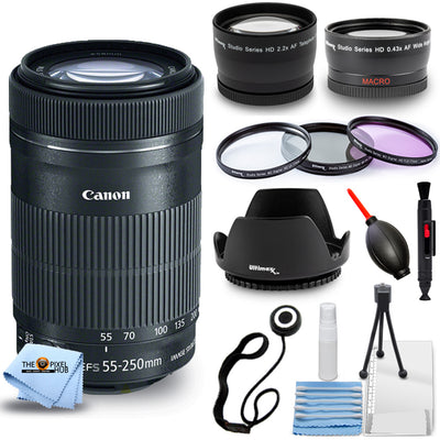 Objectif Canon EF-S 55-250 mm f/4-5.6 IS STM 8546B002 - Lot d'accessoires 10 pièces