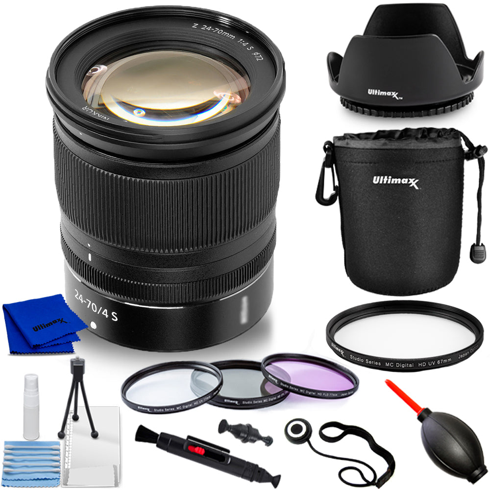 Objectif Nikon NIKKOR Z 24-70 mm f/4 S 20072 – Kit de filtres – Neuf dans une boîte blanche