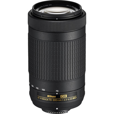 Objectif Nikon AF-P DX NIKKOR 70-300 mm f/4.5-6.3G ED Boîte blanche – Ensemble UV essentiel