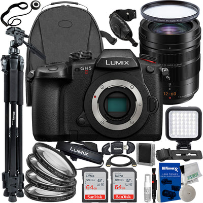 Panasonic Lumix GH5 II Mirrorless Camera with 12-60mm f/2.8-4 Lens - 18PC Bundle