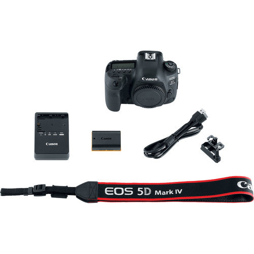 Appareil photo reflex numérique Canon EOS 5D Mark IV 4K (boîtier uniquement) 1483C002 + 64 Go + pack flash