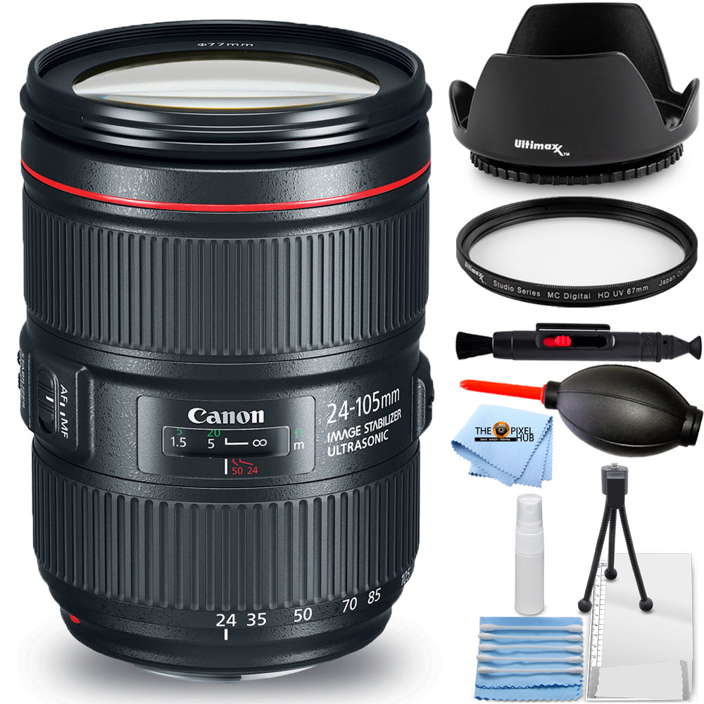 Objectif Canon EF 24-105 mm f/4L IS II USM 1380C002 – Ensemble de filtres UV essentiels