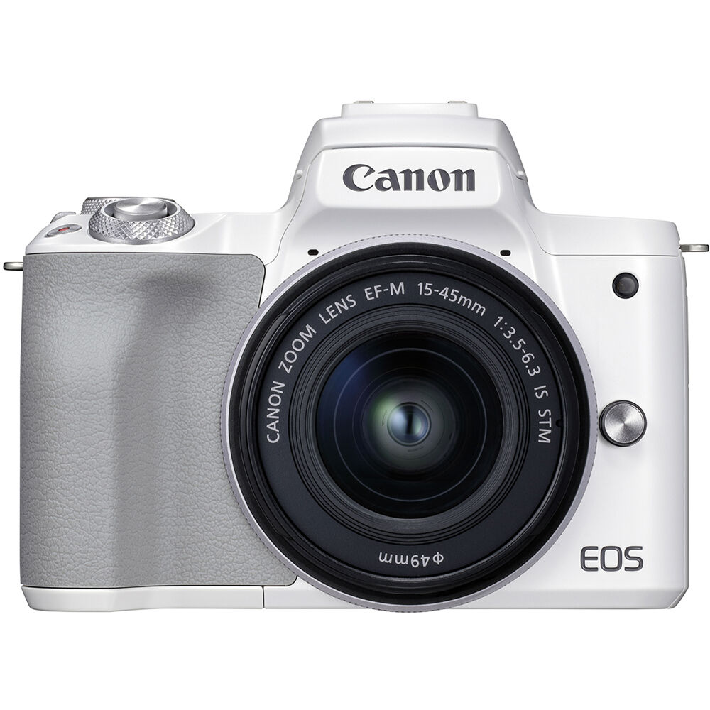 Appareil photo sans miroir Canon EOS M50 Mark II avec objectif 15-45 mm (blanc) - Lot de 18 pièces