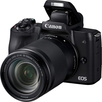 Appareil photo sans miroir Canon EOS M50 Mark II avec EF-M 18-150 mm IS STM (noir)