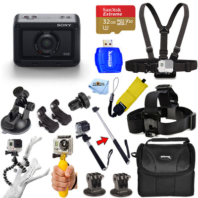 Sony RX0 Ultra-Compact Waterproof/Shockproof Camera DSC-RX0 - 16PC Accessory Kit