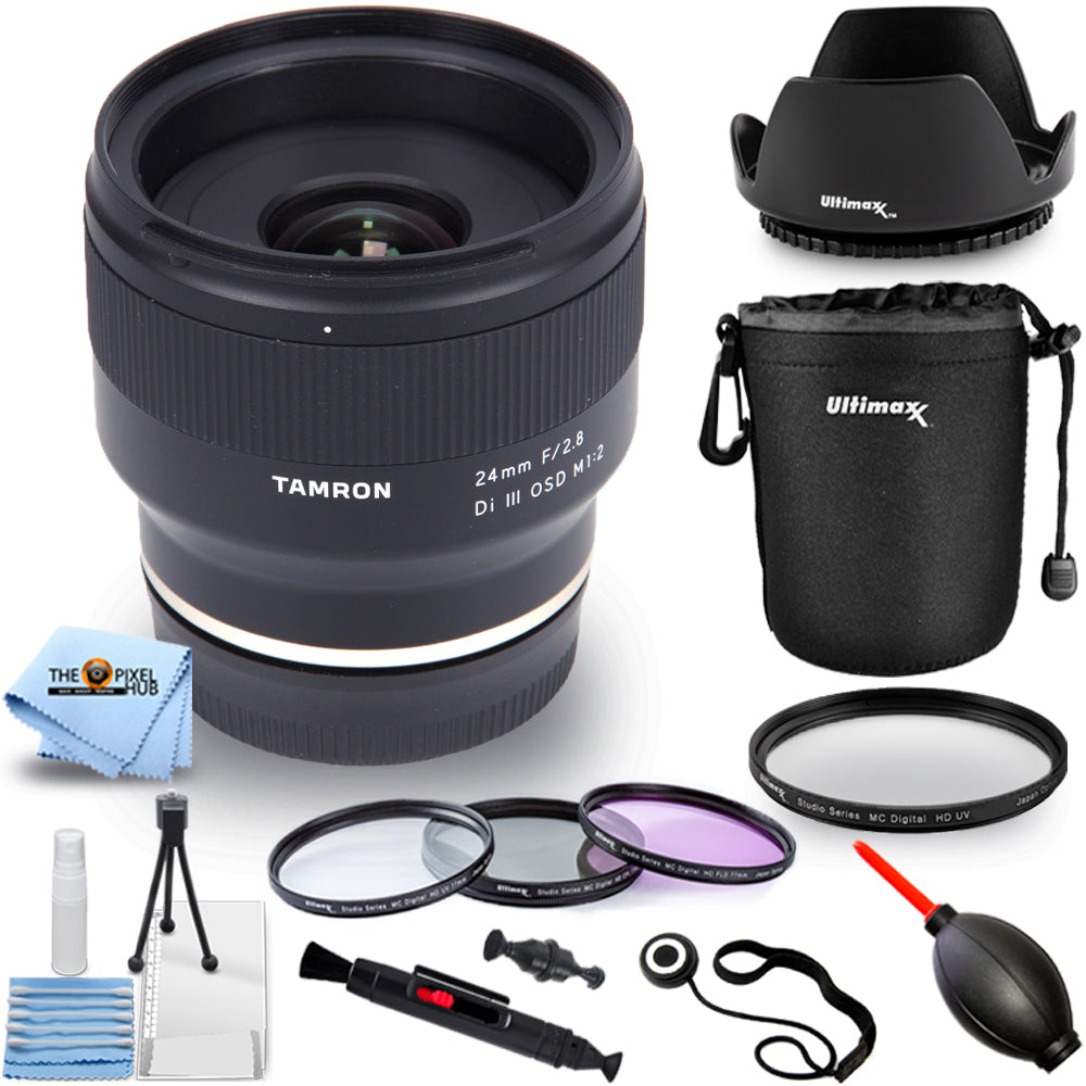 Tamron 24mm f/2.8 Di III OSD M 1:2 Lens for Sony E F051 - 10PC Accessory Bundle