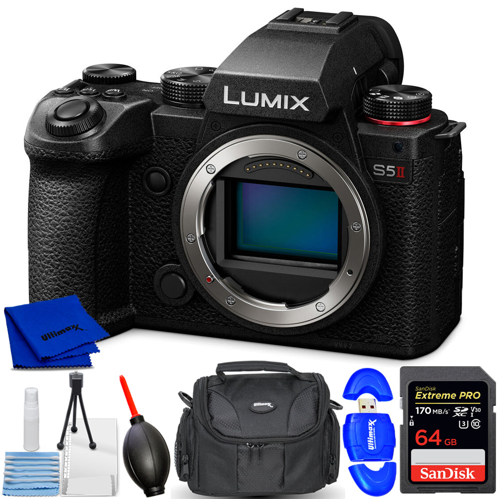 Appareil photo sans miroir Panasonic Lumix S5 II DC-S5M2BODY - Ensemble d'accessoires 7 pièces