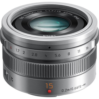 Panasonic LUMIX G Leica DG Summilux 15mm f/1.7 ASPH. Objectif (argent) - H-X015-S