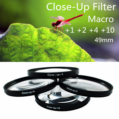 Filtre d'objectif macro gros plan 40,5 mm +1 +2 +4 +10 pour appareil photo Canon Nikon Sony Fuji