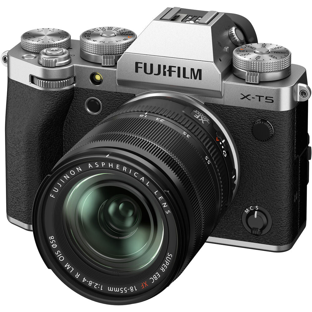 FUJIFILM X-T5 Mirrorless Camera with 18-55mm Lens Silver - 7PC Accessory Bundle