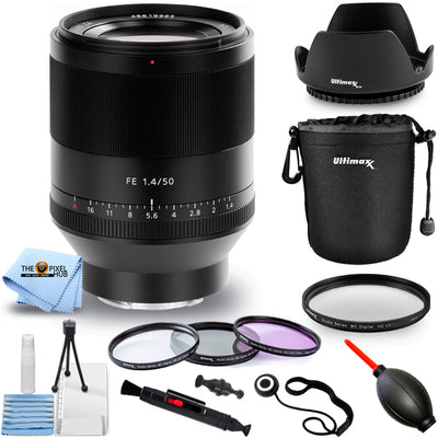 Objectif Sony Planar T* FE 50 mm f/1.4 ZA SEL50F14Z - Lot d'accessoires 10 pièces