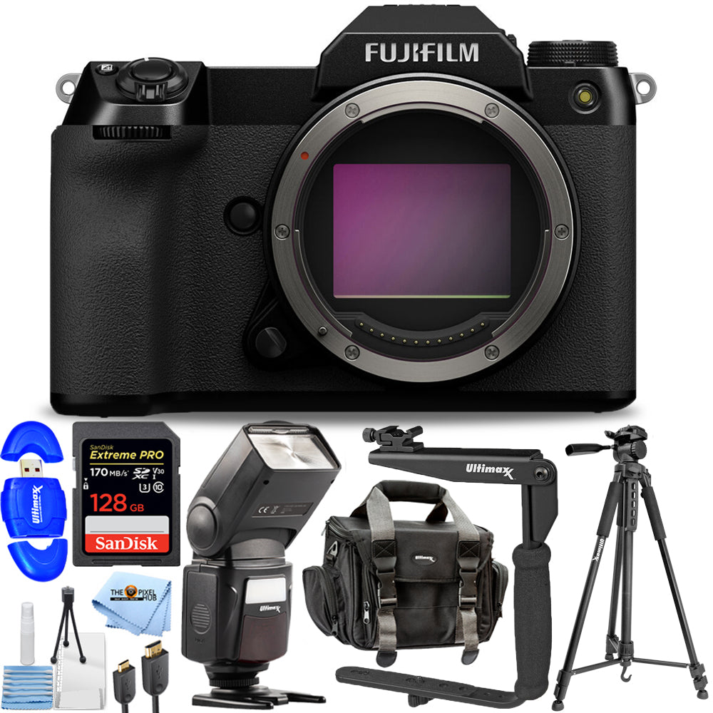 FUJIFILM GFX 100S Medium Format Mirrorless Camera 600022058 - 10PC Accessory Kit