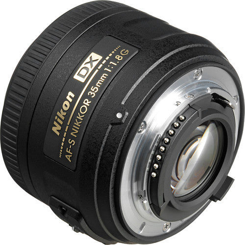 Objectif Nikon AF-S DX NIKKOR 35 mm f/1.8G (noir) + pochette d'objectif + kit de filtres