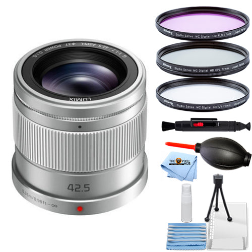 Panasonic Lumix G 42,5 mm f/1,7 ASPH. Kit de filtres pour objectif POWER OIS (argent)