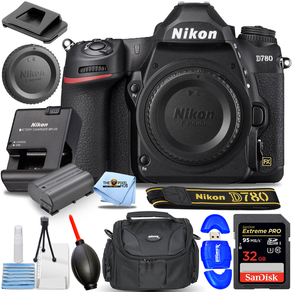 Appareil photo reflex numérique Nikon D780 1618 (boîtier uniquement) - Ensemble d'accessoires 7 pièces