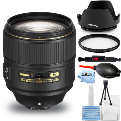 Objectif Nikon AF-S NIKKOR 105 mm f/1.4E ED pour Nikon F – Ensemble de filtres UV essentiels