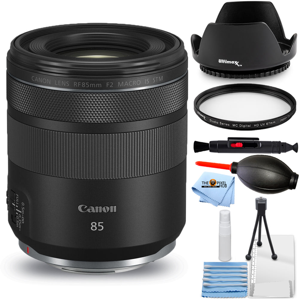 Objectif Canon RF 85 mm f/2 Macro IS STM 4234C002 - Ensemble de filtres UV essentiels