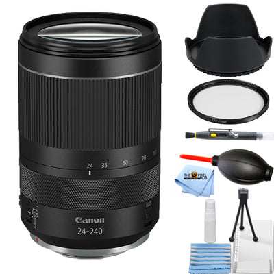 Canon RF 24-240mm f/4-6.3 IS USM Lens 3684C002 + UV Filter Hood Lens Bundle