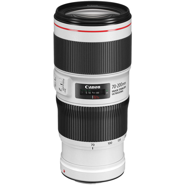 Objectif Canon EF 70-200 mm f/4L IS II USM + objectifs macro/gros plan + pochette