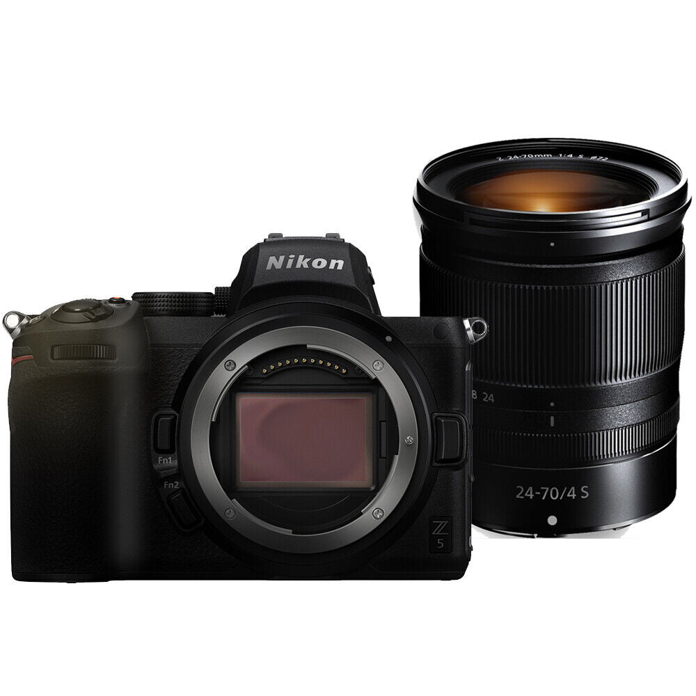 Appareil photo sans miroir Nikon Z5 avec kit d'objectif 24-70 mm f/4 - Ensemble d'accessoires 12 pièces